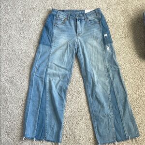 Women's Blue Jeans AE wide leg dreamy drape vintage